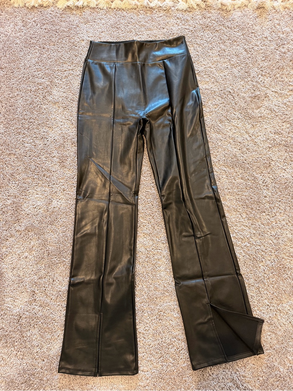 Abercrombie Vegan Leather Flare Pants